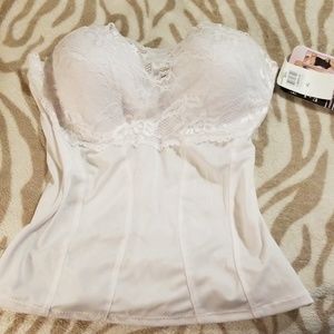 NWT White laced  Push up bra and boostia sz XL